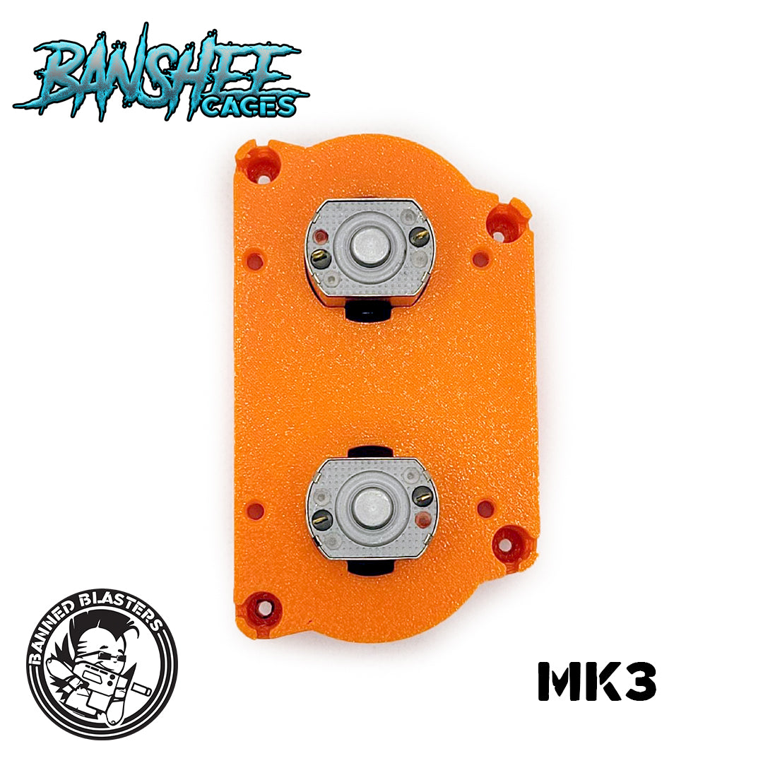 Bottom view of the Banned Blasters Banshee Cage for the Dart Zone Mk3